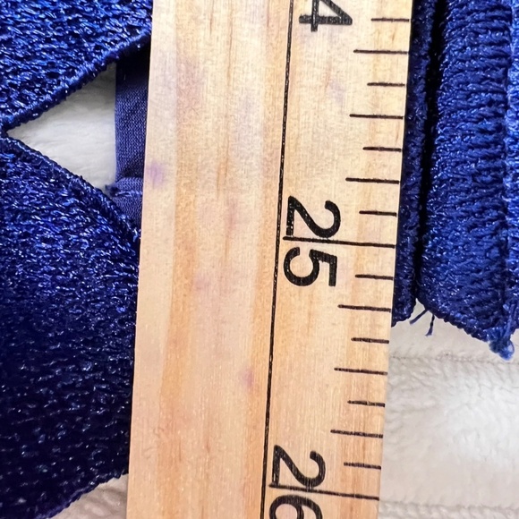 # A094  CQ by CQ Cobalt  Blue Laser-Cut  Mesh Duster Vintage  NEW NO TAG  S - Picture 12 of 15